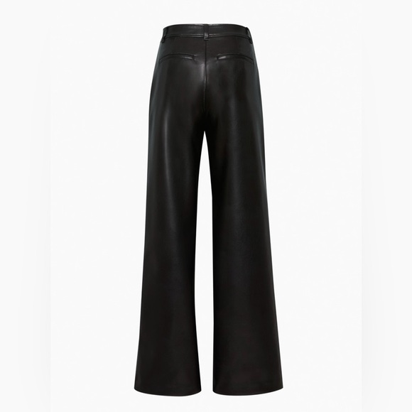 Aritzia - Wilfred high waited pleated leather pants with wide leg cut in size 4. - Picture 4 of 8
